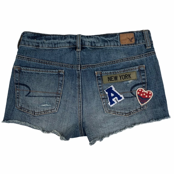 AMERICAN EAGLE OUTFITTERS Distressed Denim New York Jean Shorts 4 - Picture 2 of 6
